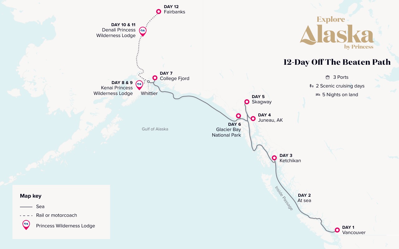 Alaska Cruise Map