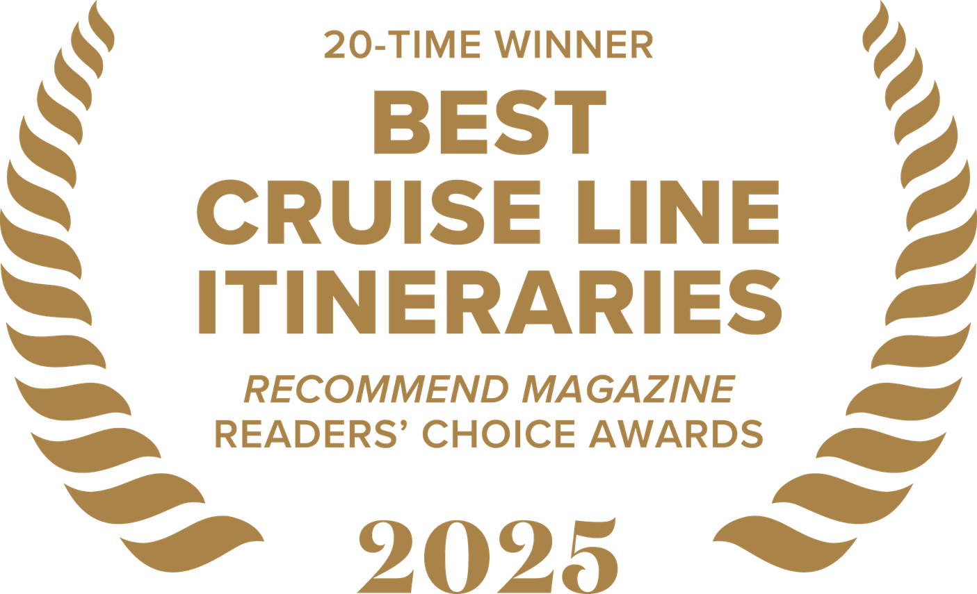 Princess Cruises accolade awarded for Best Cruise Line Itineraries from Recommend Magazine